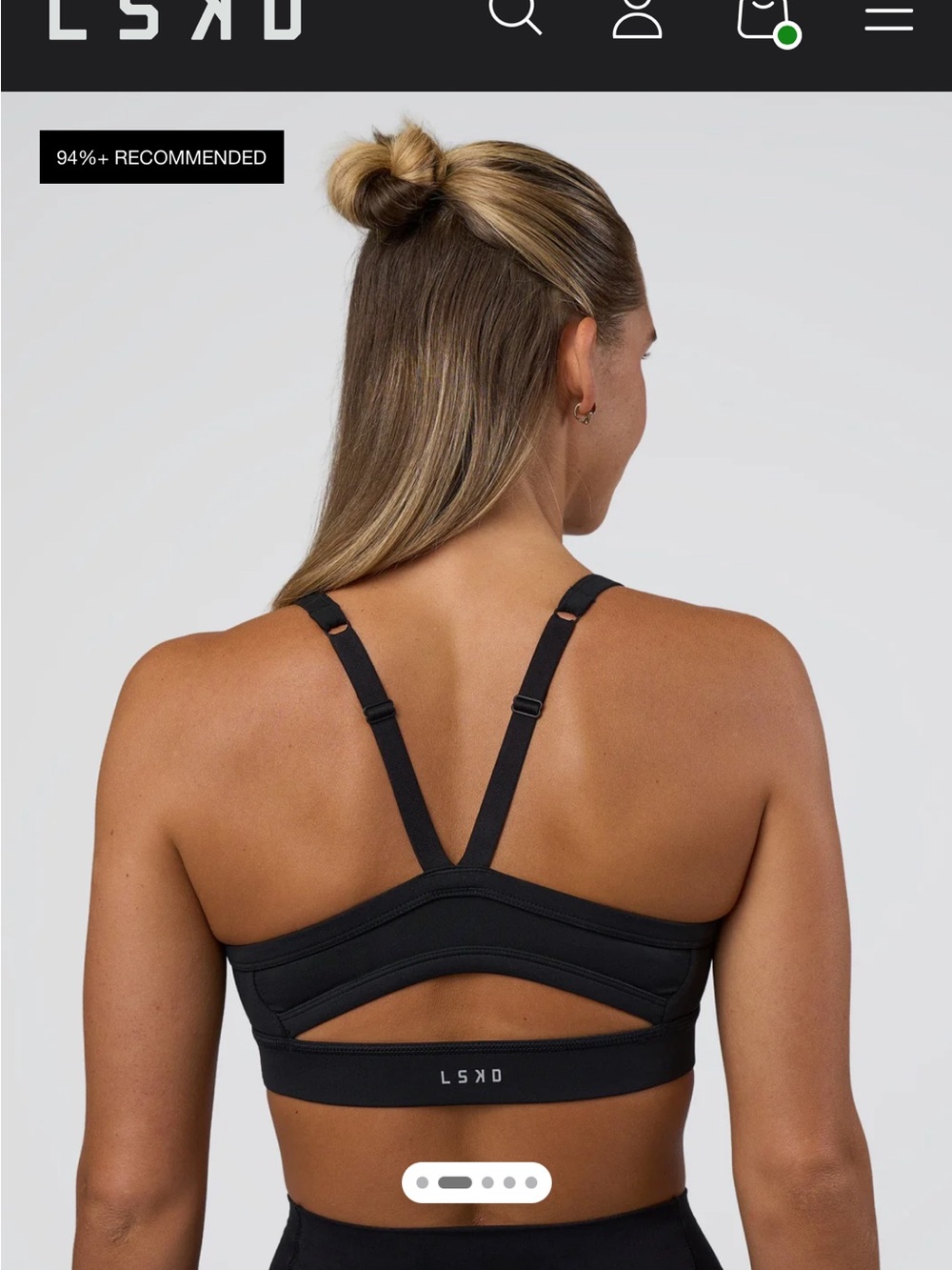 NWT LSKD Momentum Bra - Small (Hot Chocolate - brown) - Picture 2 of 3
